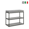 Table console design extensible avec rallonges 90x40-300cm table grise Plano Concrete Vente