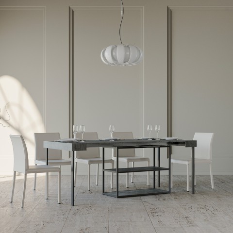 Design uitschuifbare consoletafel 90x40-300cm grijs Plano Concrete tafel Aanbieding