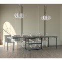 Table console design extensible avec rallonges 90x40-300cm table grise Plano Concrete Remises