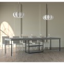 Table console extensible avec rallonges  90x40-300cm gris Plano Premium Concrete Remises