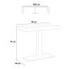 Table console grise extensible 90x40-300cm Capital Premium Concrete Réductions