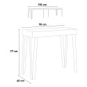 Table console extensible 90x40-190cm Dalia Small Premium Nature Choix
