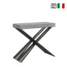 Console extensible 90x40-196cm table salon grise Diago Small Concrete Vente