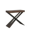 Table console extensible en bois couleur noyer 90x40-300cm Diago Premium Noix Offre