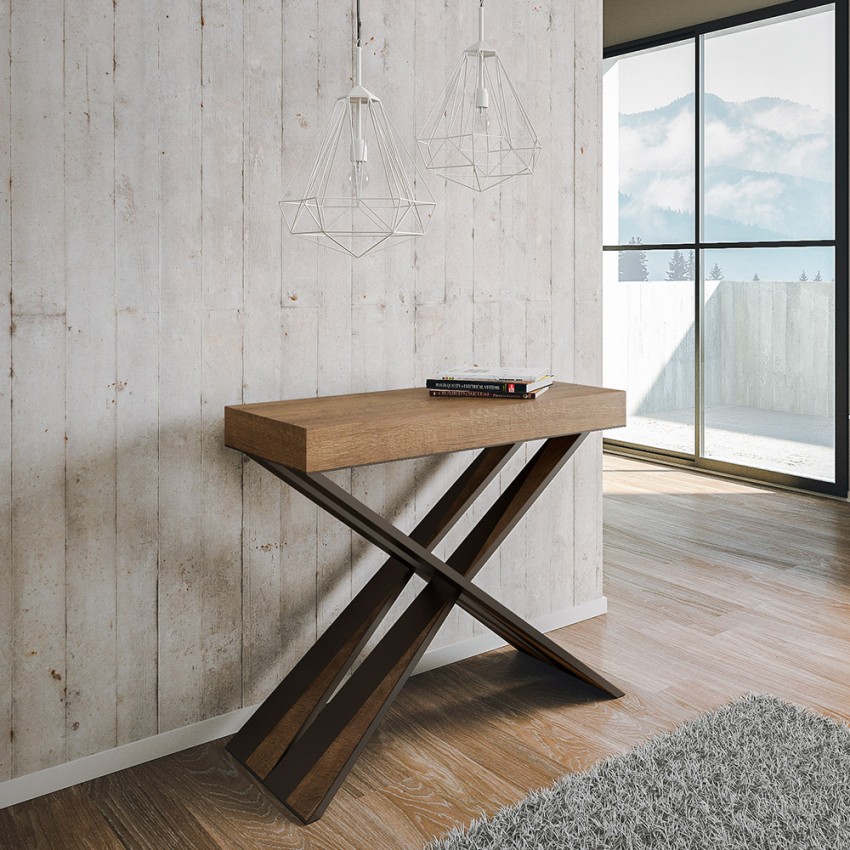 Uitschuifbare consoletafel notenhout 90x40-300cm Diago Premium Noix Aanbieding Uitschuifbare consoletafel notenhout 90x40-300cm Diago Premium Noix Aanbieding