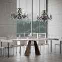 Table console extensible blanche moderne 90x40-300cm Diamante Réductions