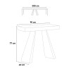 Uitschuifbare houten console 90x40-300cm moderne tafel Diamante Oak Catalogus