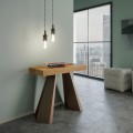 Uitschuifbare houten consoletafel 90x40-300cm moderne tafel Diamante Eik Aanbieding