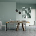 Uitschuifbare houten console 90x40-300cm moderne tafel Diamante Oak Korting