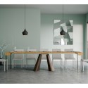 Uitschuifbare houten console 90x40-300cm moderne tafel Diamante Oak Kortingen