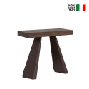 Table console extensible 90x40-300cm en bois couleur noyer Diamante Noix Vente