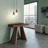 Table console extensible 90x40-300cm en bois couleur noyer Diamante Noix Promotion