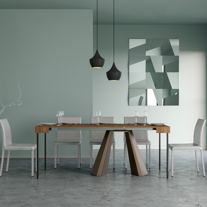 Uitschuifbare houten console tafel 90x40-300cm Diamante Fir Aanbieding Uitschuifbare houten console tafel 90x40-300cm Diamante Fir Aanbieding