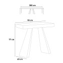 Table console extensible en bois 90x40-300cm Diamante Fir Réductions