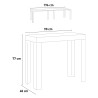 Table console extensible en bois de noyer 90x40-196cm Ghibli Small Noix Remises