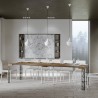 Table à manger console extensible en bois 90x40-300cm Ghibli Noix Remises