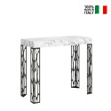 Console extensible design moderne 90x40-300cm table finition marbre Ghibli Marble Vente