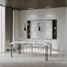 Console extensible design moderne 90x40-300cm table finition marbre Ghibli Marble Remises