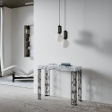 Console extensible design moderne 90x40-300cm table finition marbre Ghibli Marble Promotion