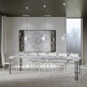Console extensible design moderne 90x40-300cm table finition marbre Ghibli Marble Réductions