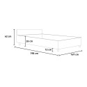 Tweepersoonsbed met opbergruimte 160x190cm walnotenhout Nuamo Noix Voorraad