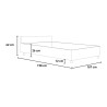 Houten tweepersoonsbed met opbergruimte 160x190cm Nuamo Oak Voorraad