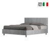 Grijs tweepersoonsbed met opbergruimte 160x190cm Demas Concrete Verkoop