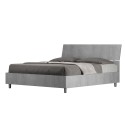 Grijs tweepersoonsbed 160x190cm met opbergruimte Demas Nod Concrete Aanbod