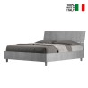 Grijs tweepersoonsbed 160x190cm met opbergruimte Demas Nod Concrete Verkoop