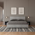 Grijs tweepersoonsbed 160x190cm met opbergruimte Demas Nod Concrete Korting