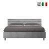 Moderne grijze tweepersoonsbed met opbergruimte 160x190cm Ankel Nod Concrete Verkoop