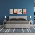 Moderne grijze tweepersoonsbed met opbergruimte 160x190cm Ankel Nod Concrete Kortingen