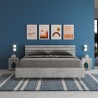 Moderne grijze tweepersoonsbed met opbergruimte 160x190cm Ankel Nod Concrete Kortingen
