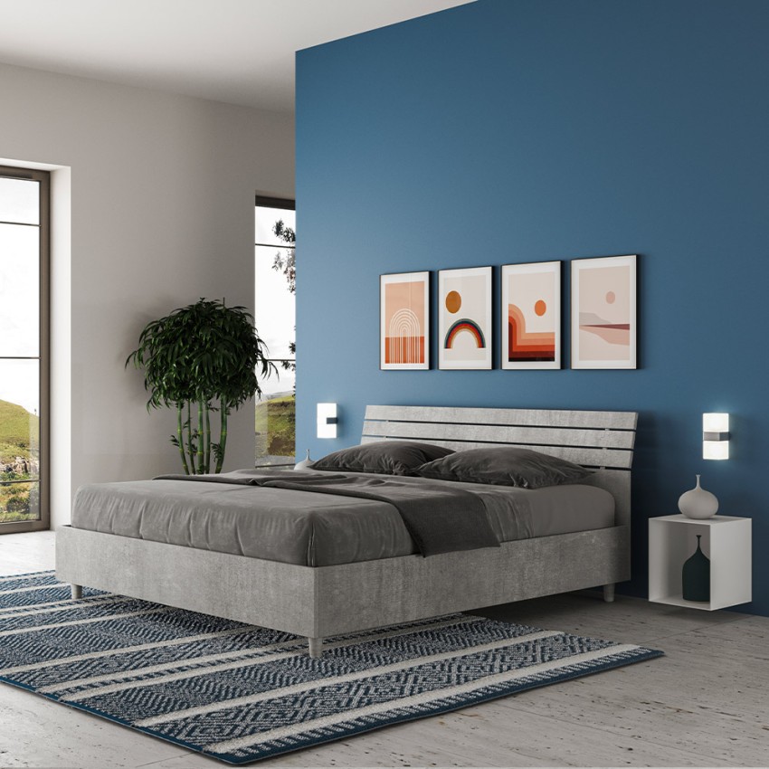 Moderne grijze tweepersoonsbed met opbergruimte 160x190cm Ankel Nod Concrete Aanbieding Moderne grijze tweepersoonsbed met opbergruimte 160x190cm Ankel Nod Concrete Aanbieding