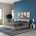 Moderne grijze tweepersoonsbed met opbergruimte 160x190cm Ankel Nod Concrete Aanbieding