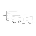 Moderne grijze tweepersoonsbed met opbergruimte 160x190cm Ankel Nod Concrete Keuze