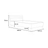 Moderne grijze tweepersoonsbed met opbergruimte 160x190cm Ankel Nod Concrete Keuze