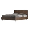 Tweepersoonsbed walnoothout met latten en rechte hoofdsteun 160x190 cm Demas D Noix Aanbod