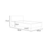 Tweepersoonsbed walnoothout met latten en rechte hoofdsteun 160x190 cm Demas D Noix Catalogus