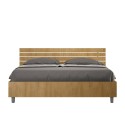 Houten tweepersoonsbed 160x190cm met latten en schuine hoofdeinde Ankel I Oak Aanbod