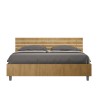 Houten tweepersoonsbed 160x190cm met latten en schuine hoofdeinde Ankel I Oak Aanbod