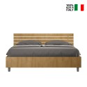 Houten tweepersoonsbed 160x190cm met latten en schuine hoofdeinde Ankel I Oak Verkoop