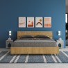 Houten tweepersoonsbed 160x190cm met latten en schuine hoofdeinde Ankel I Oak Kortingen