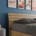 Houten tweepersoonsbed 160x190cm met latten en schuine hoofdeinde Ankel I Oak Korting