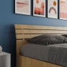 Houten tweepersoonsbed 160x190cm met latten en schuine hoofdeinde Ankel I Oak Korting