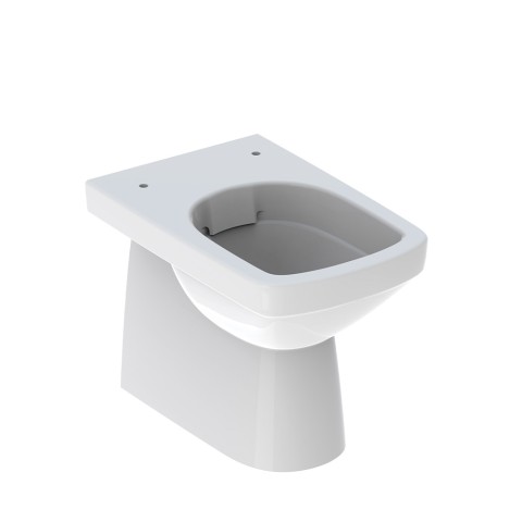 WC sur pied vertical horizontal affleurant sans rebord sanitaire Geberit Selnova Promotion