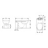 Staand keramisch toilet met horizontale afvoer sanitair Geberit Selnova Verkoop