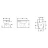 Cuvette WC à poser filomuro évacuation horizontale verticale sanitaires Geberit Selnova Offre