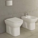Cuvette WC à poser en céramique gain de place avec évacuation murale sanitaires S20 VitrA Vente