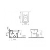 Cuvette WC à poser en céramique gain de place avec évacuation murale sanitaires S20 VitrA Offre